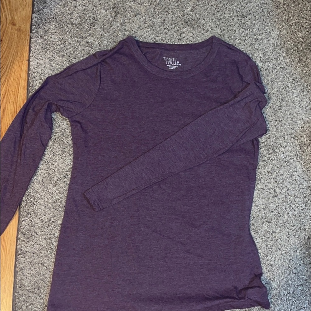 Plain purple long sleeve shirt